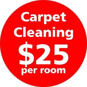 Carpet Cleaning $25 per room